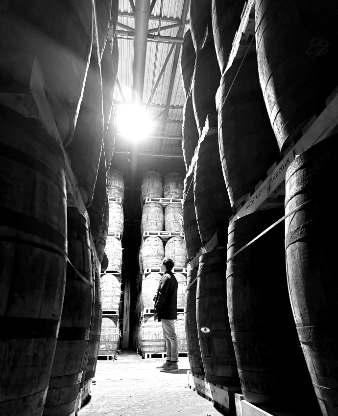 Founder amongst barrels